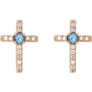 Accented Cross Earrings