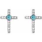 Accented Cross Earrings