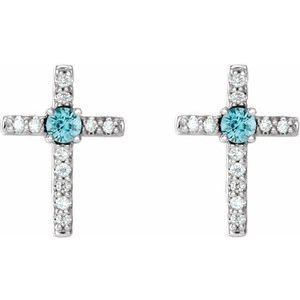 Accented Cross Earrings