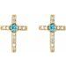 Accented Cross Earrings