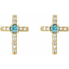 Accented Cross Earrings
