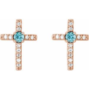 Accented Cross Earrings