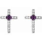 Accented Cross Earrings
