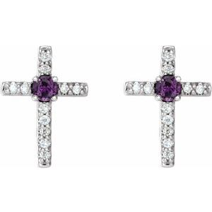 Accented Cross Earrings
