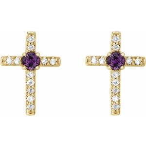 Accented Cross Earrings