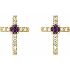 Accented Cross Earrings