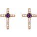 Accented Cross Earrings