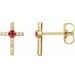 Accented Cross Earrings