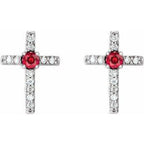 Accented Cross Earrings