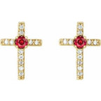 Accented Cross Earrings