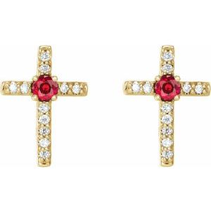 Accented Cross Earrings