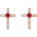 Accented Cross Earrings
