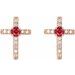 Accented Cross Earrings
