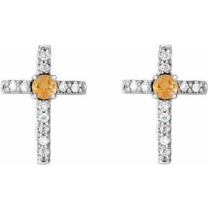 Accented Cross Earrings