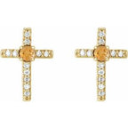 Accented Cross Earrings