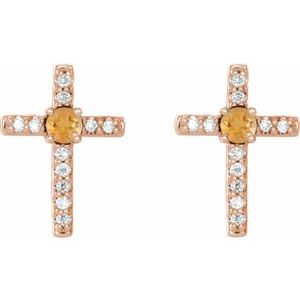 Accented Cross Earrings