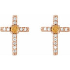 Accented Cross Earrings