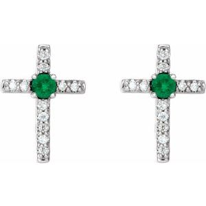 Accented Cross Earrings