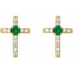 Accented Cross Earrings