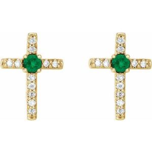 Accented Cross Earrings
