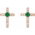 Accented Cross Earrings