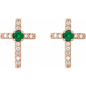 Accented Cross Earrings