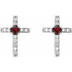 Accented Cross Earrings