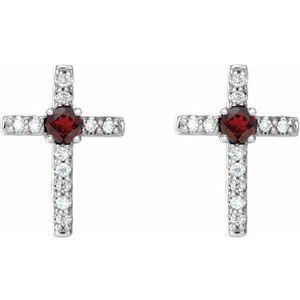 Accented Cross Earrings