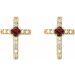 Accented Cross Earrings