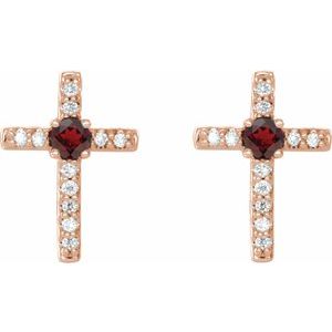 Accented Cross Earrings