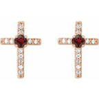 Accented Cross Earrings