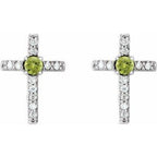 Accented Cross Earrings