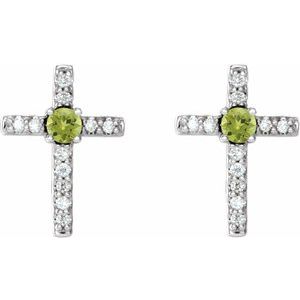 Accented Cross Earrings
