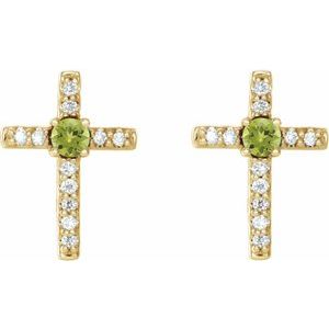 Accented Cross Earrings