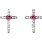 Accented Cross Earrings