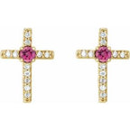 Accented Cross Earrings