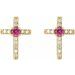 Accented Cross Earrings