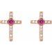 Accented Cross Earrings