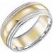 Double Milgrain Edge Comfort-Fit Half Round Band