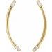 Baguette Accented Curved Bar Earrings