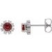 Round 4-Prong Halo-Style Earrings