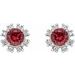 Round 4-Prong Halo-Style Earrings