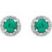 Round 4-Prong Halo-Style Earrings