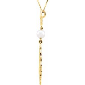 Fleur-de-lis Pearl Necklace or Pendant