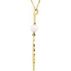 Fleur-de-lis Pearl Necklace or Pendant