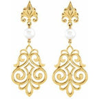 Pearl Fleur-de-lis Earrings
