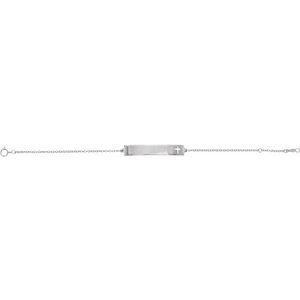 Engravable Pierced Cross Bar Bracelet