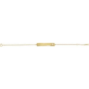 Engravable Pierced Cross Bar Bracelet
