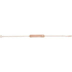 Engravable Pierced Cross Bar Bracelet