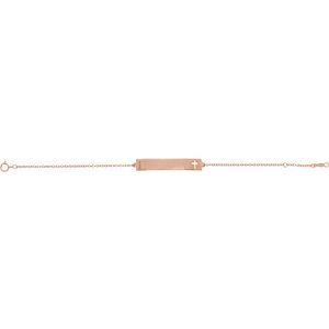 Engravable Pierced Cross Bar Bracelet